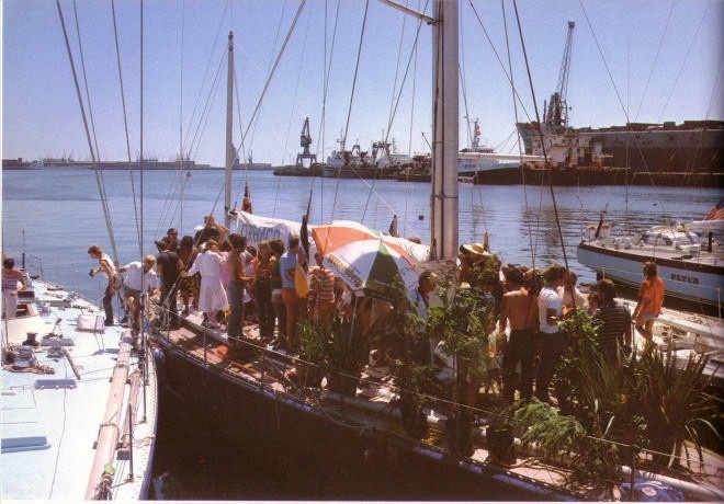 "Green Party" aboard the New Zealand yacht Ceramco (1981-82).