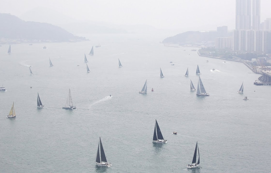 Start of Rolex China Sea Race from Hong Kong. Local authorities are much more supportive of sailing.