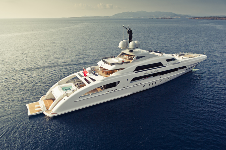 Heesen Galactica Star is the first boat with all-aluminum hull type Fast Displacement designed by Van Oossanen.