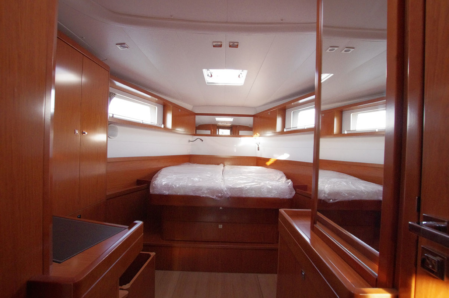 The bow (owner's) cabin is impressive in size