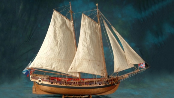 The Transport Royal model was made in the 19th century and is kept in the Central Naval Museum in St. Petersburg. But it is wrong: the model has only two masts, while the original had three.