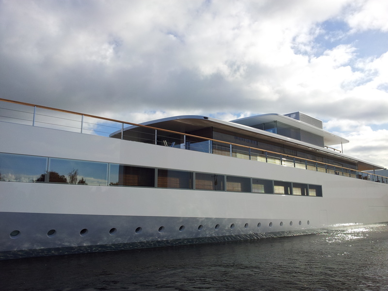 A striking example of an architecturally styled yacht is Venus, designed by Philippe Stark.