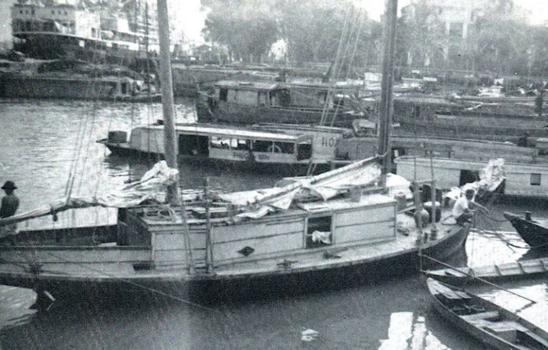 Snark at the berth in Saigon port (now Ho Chi Minh City), 1950.