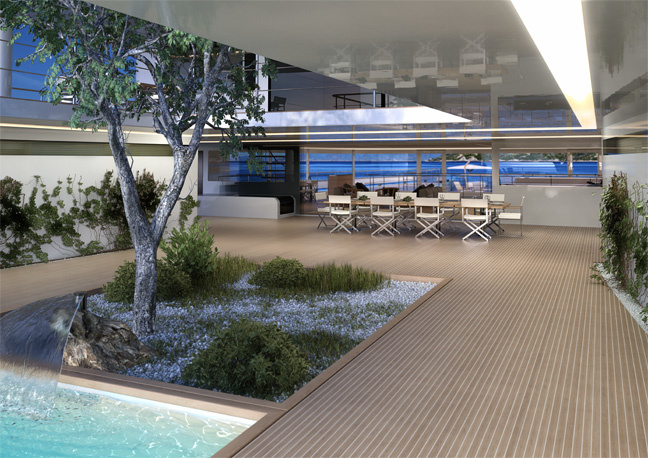 Garden on Manifesto catamaran - 71.4 m concept from VPLP Design