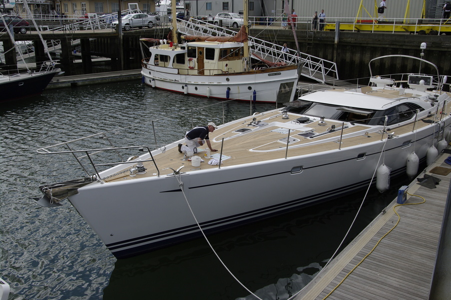 Oyster 625 during completion in Southampton