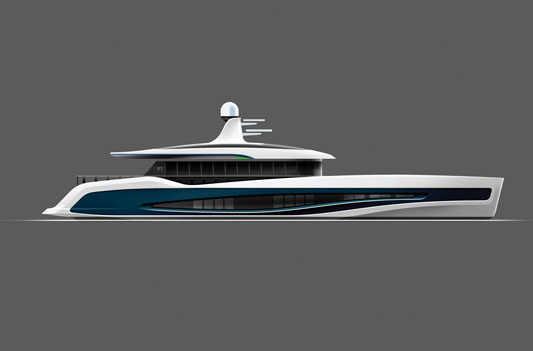 The concept of a new 36-metre yacht.