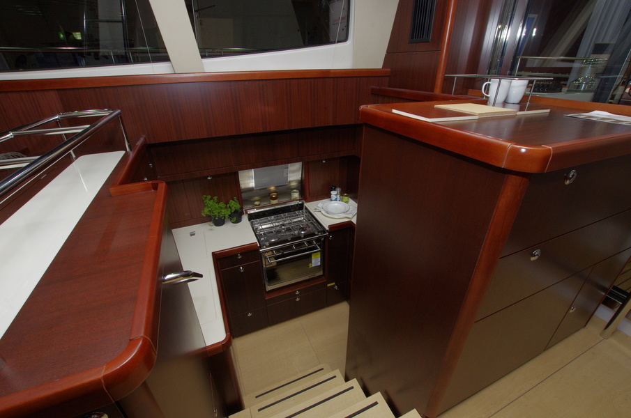 Moody 62DS: Galley out of sight
