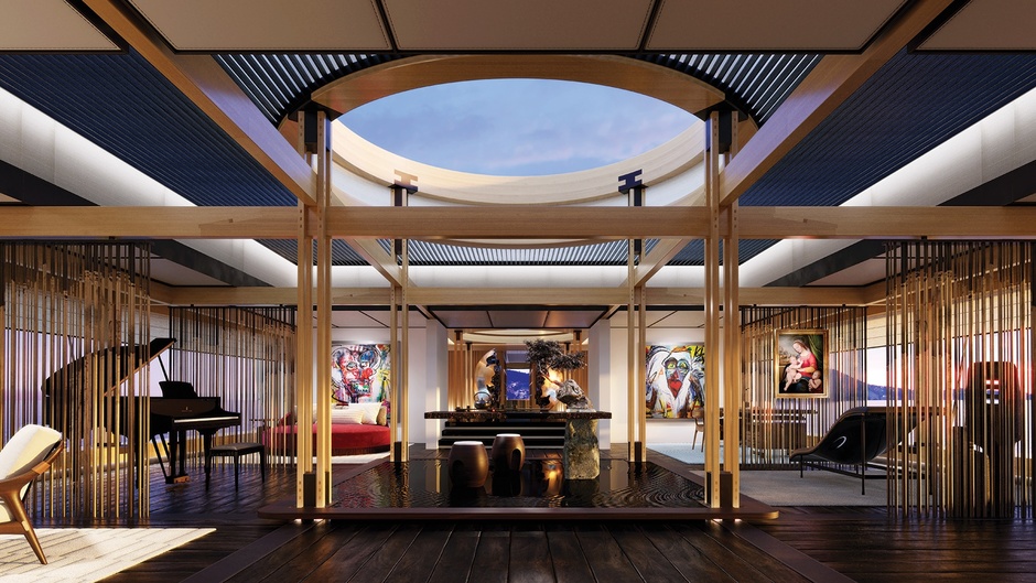 Owner's apartment - a separate world inside a megayacht