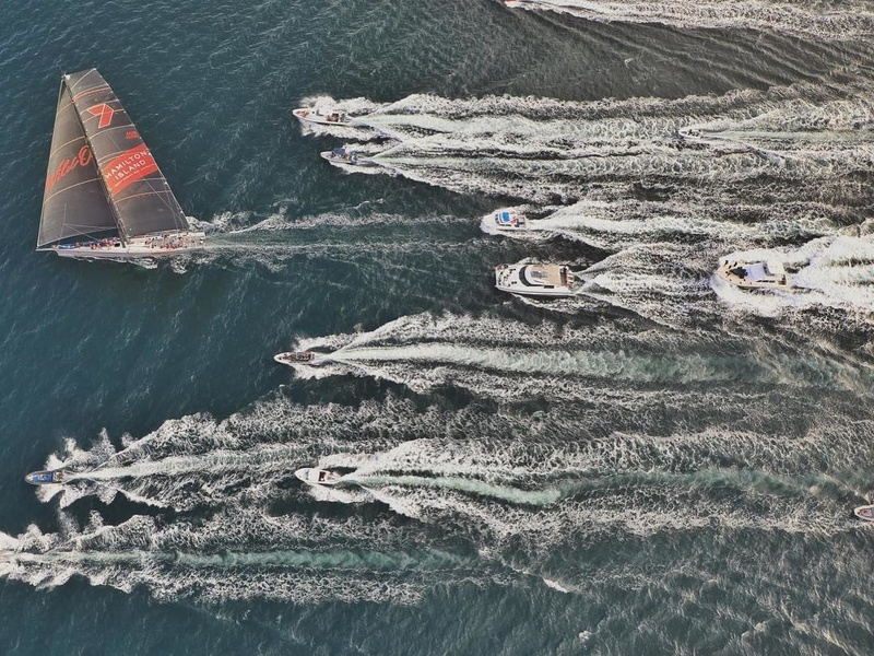 Wild Oats XI at the finish line