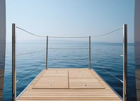 The owner's cabin features a personal retractable balcony.