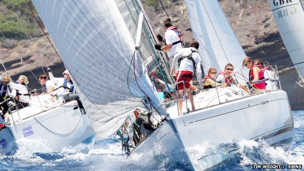 The crew of Cheeki Rafiki took part in Antigua Sailing Week.