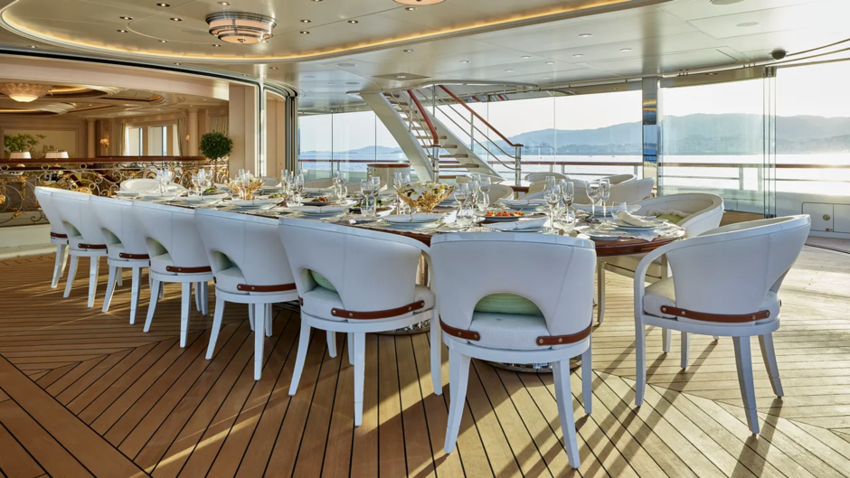 Dining room on the owner's deck