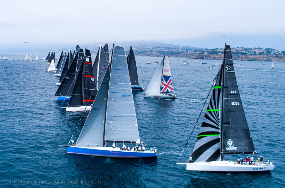 Boats at the start of the jubilee race Transpac