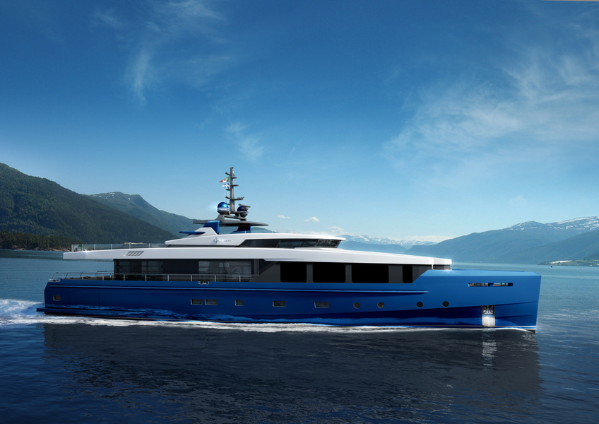 The exterior design is by the famous Luca Dini, the layout and plans of the decks are by Dobroserdov Design.