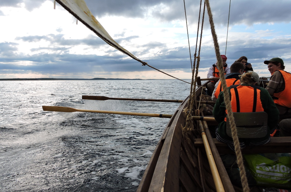 On a wooden rook in the White Sea