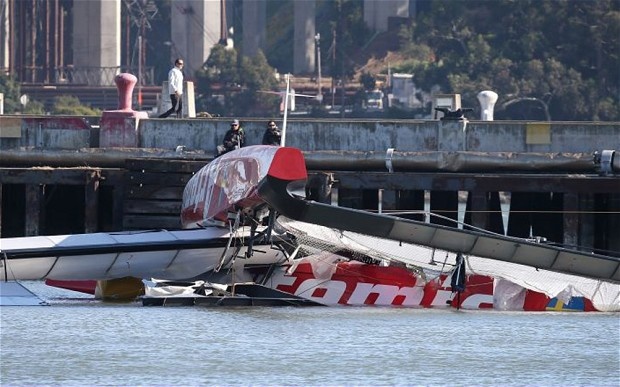 The catamaran Artemis AC72, the last vessel on which Bart Simpson worked.