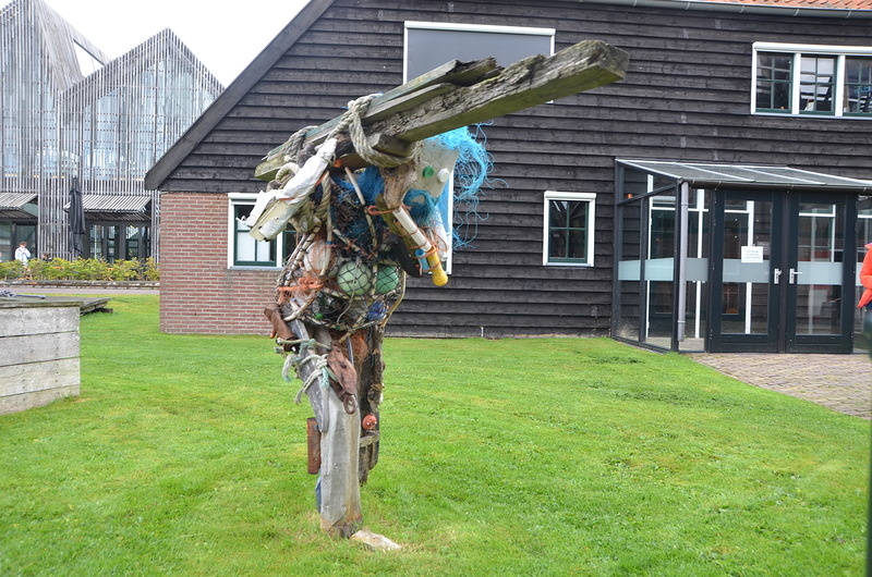 Artists started making compositions and even sculptures from sea junk.