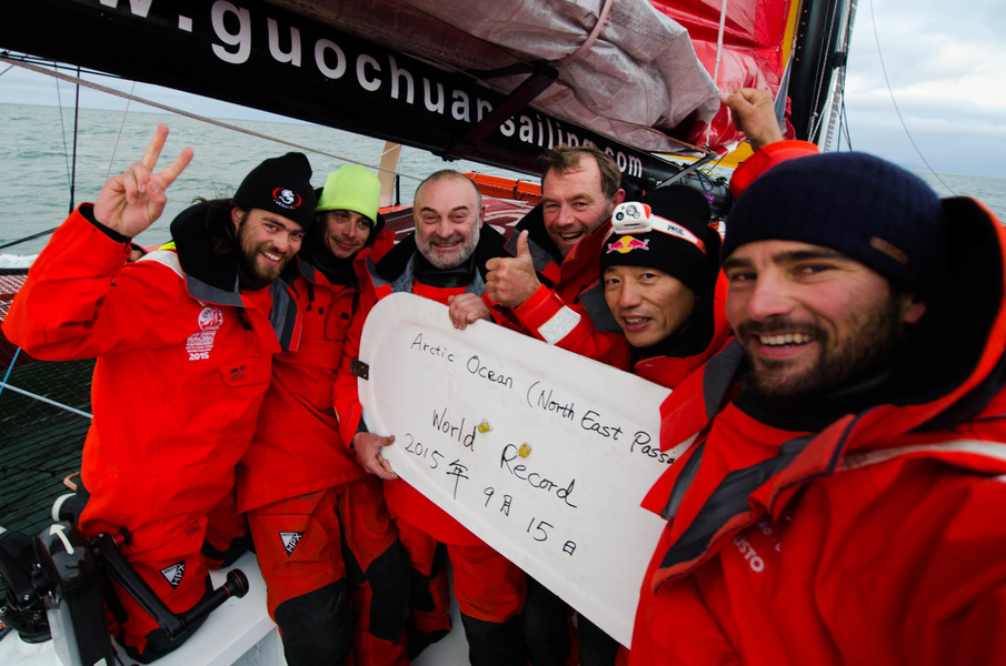 Guo Chuan and his team set a record for the Northern Sea Route.  