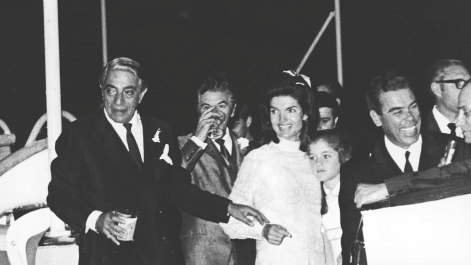 The wedding of Onassis and Jacqueline.