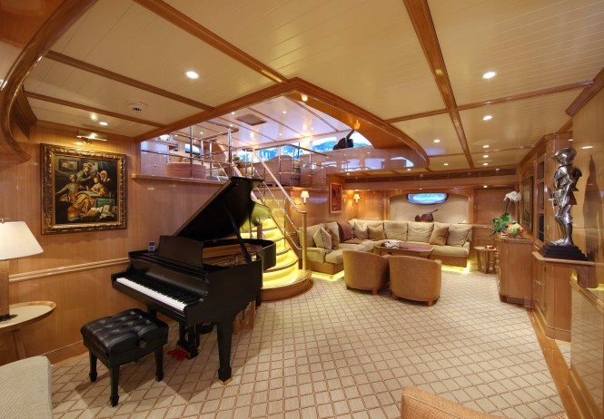 Interior decoration of the Marie yacht.