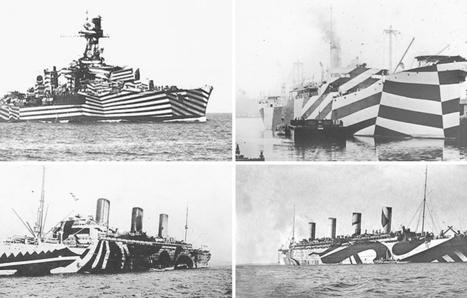 Ослепляющий камуфляж «Dazzle» от Нормана Вилкинсона на кораблях ВМС