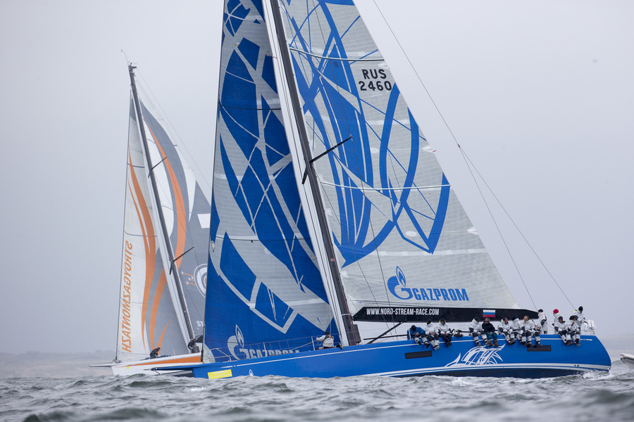 The Russian Bronenosec team on the Swan 60. Photo: Sander van der Borch/Nautor's Swan