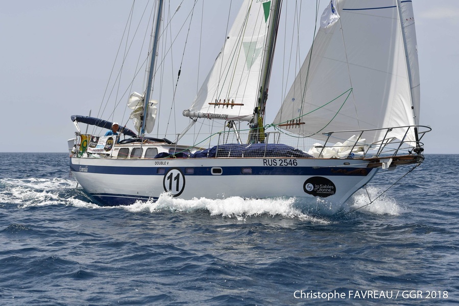 Igor Zaretsky at Endurance 35 passes first mandatory Golden Globe Race mark. 