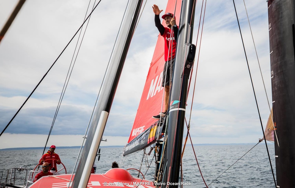 Блэр Тюк на борту MAPFRE