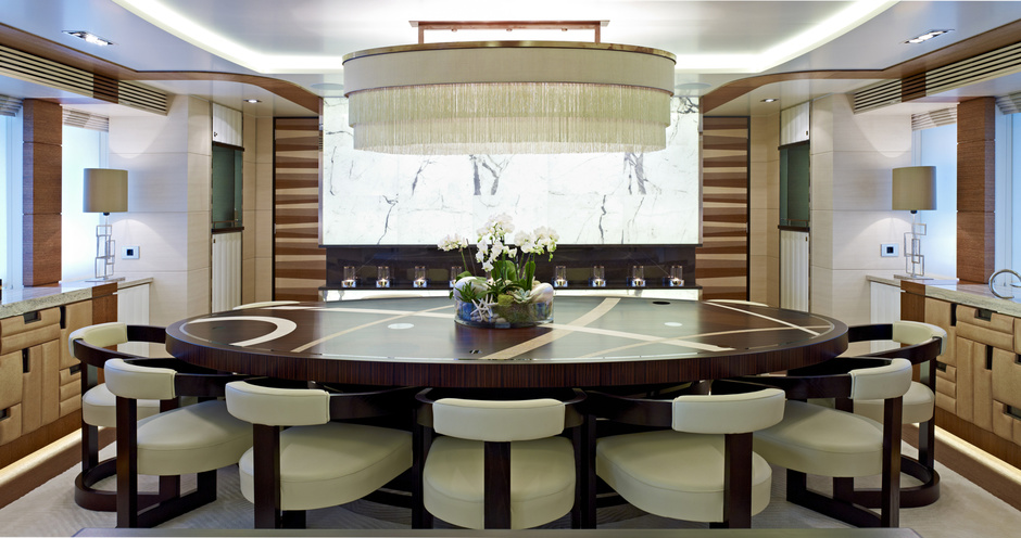 Most of the furniture for the yacht is custom made to individual projects