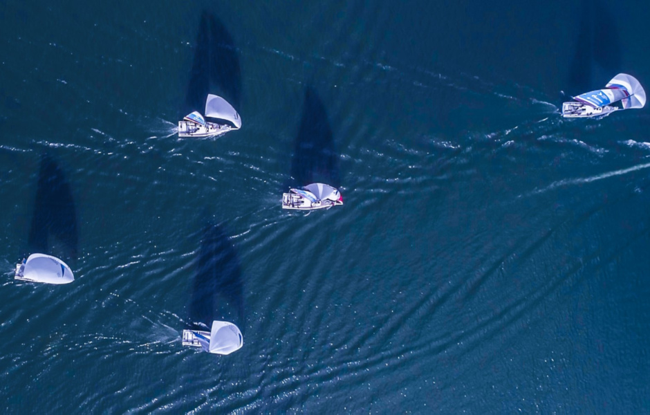 Nord Stream Race fleet at the start of stage four. Photo: Alexei Zhirov