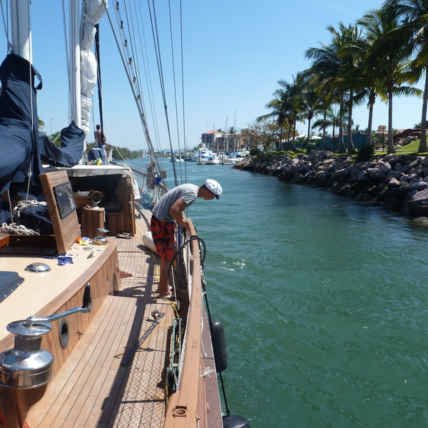 Narrow channel between marinas