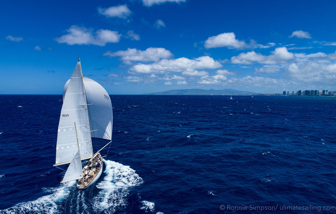 The oldest vessel participating in Transpac this year was a classic Chubasco yacht built in 1939. The regatta was a way for the crew to celebrate the completion of the restoration work over the last two years.