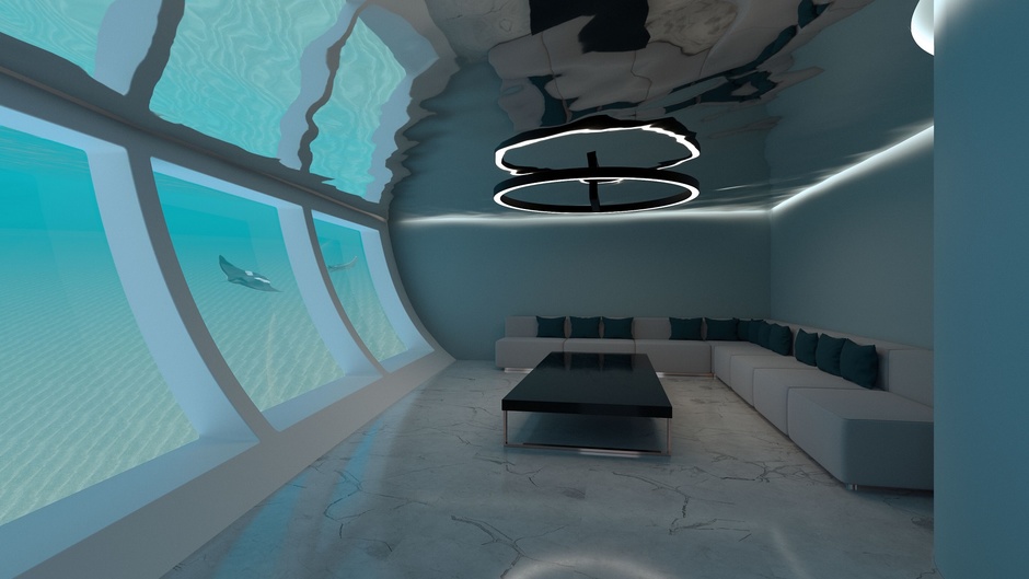 Underwater lounge allows you to plunge into the world of aquatic life