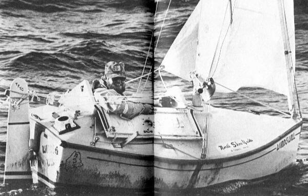 Acrohc Australis' predecessor microyachts in the record-breaking battle - Nonoalca, God's Tear, Yankee Girl and Wind's Will