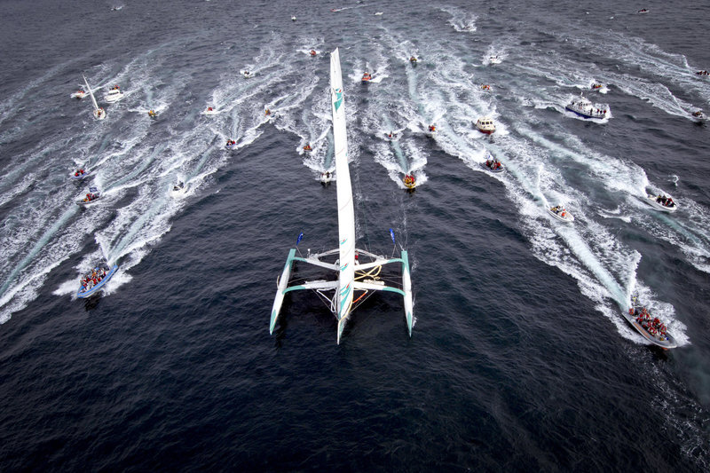 The start of the transatlantic loner regatta Route du Rhum. Photo: Getty Images