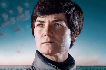 People and boats: Ellen MacArthur and B&amp;Q trimaran.
