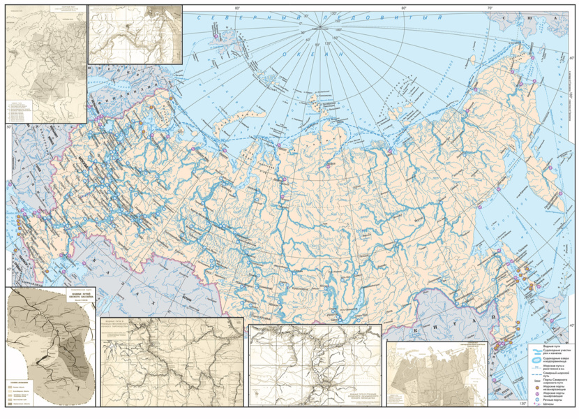 Карта водного транспорта россии