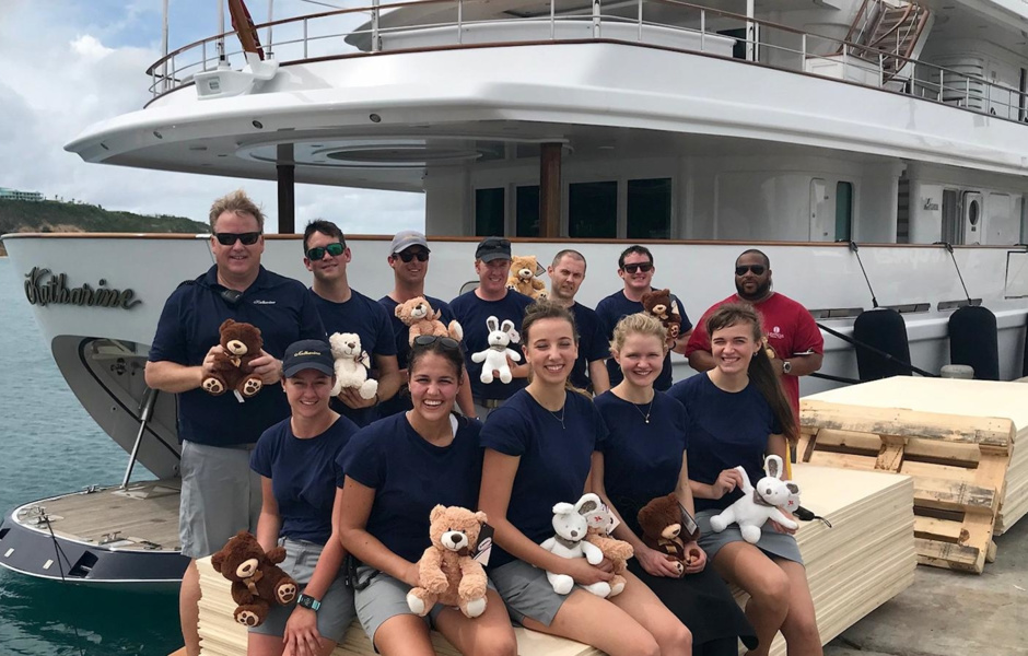 61.3m Katharine delivered 5,200 cans of baby food to Anguilla.