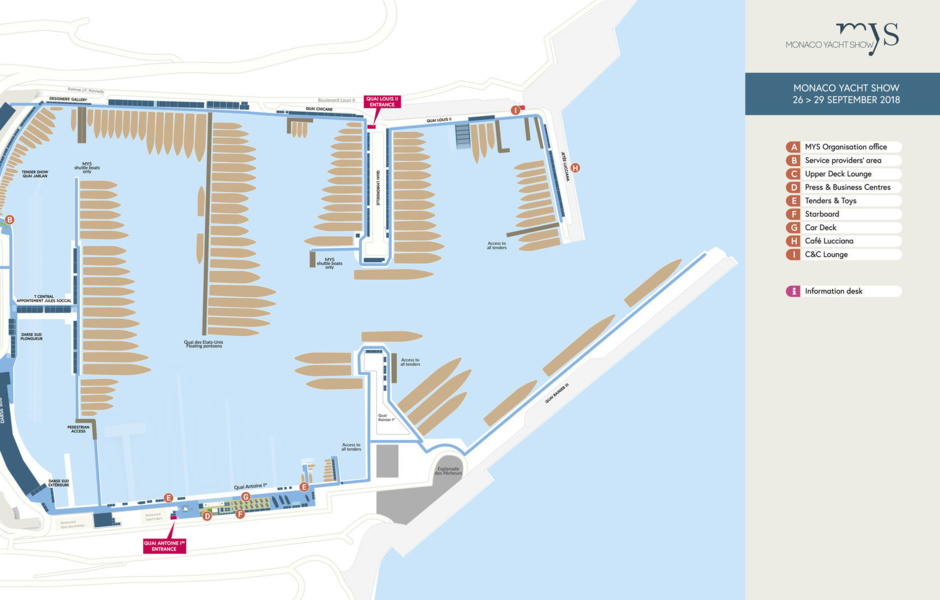 monaco yacht show 2023 map