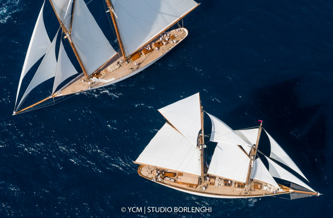 Throughout the Monaco Classic Week, sailboats participated in the regatta.