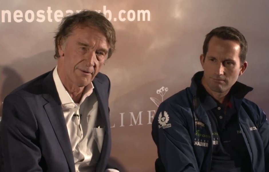 Джим Рэтклифф и Бен Эйнсли на презентации проекта AC75 Ineos Team GB