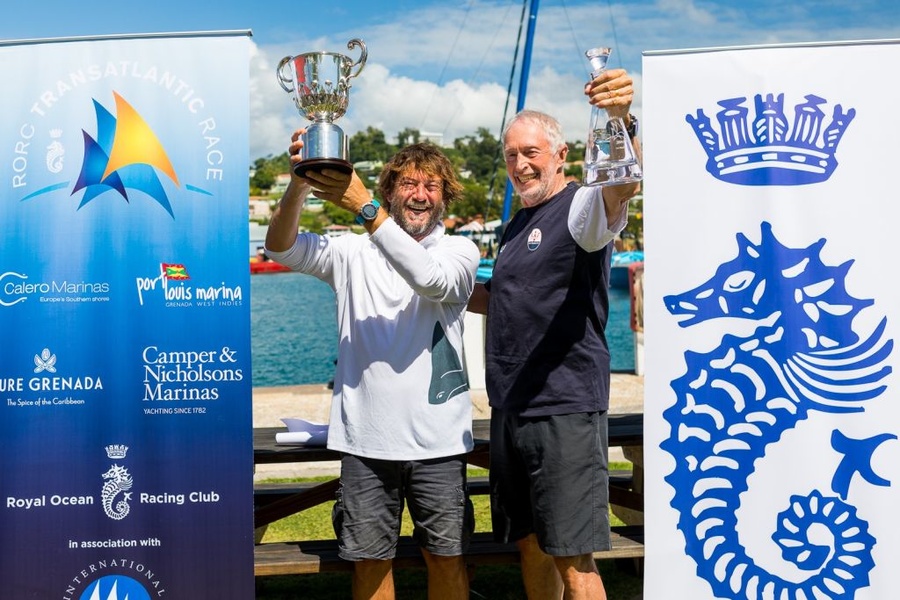 Giovanni Soldini and PowerPlay team captain Peter Cunningham.