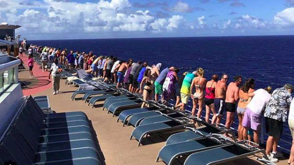 Excited passengers of Celebrity Summit