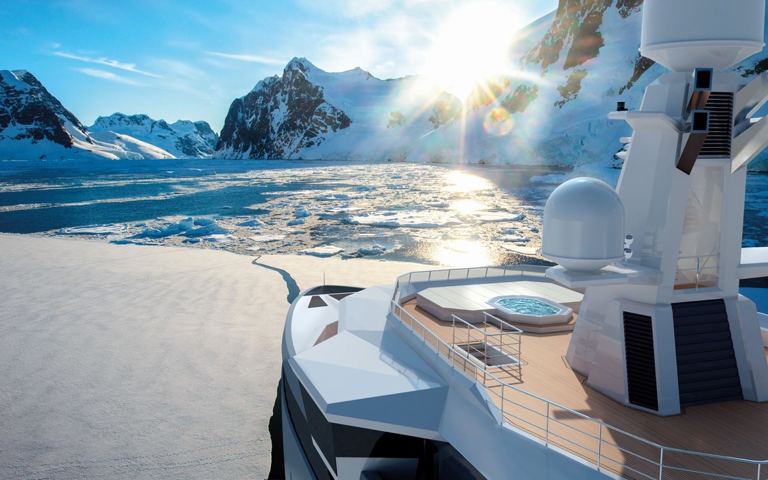 You lie in one of the hot tubs with heated water - including one on deck - and there are penguins and white bears walking on the ice floe somewhere nearby. Or...