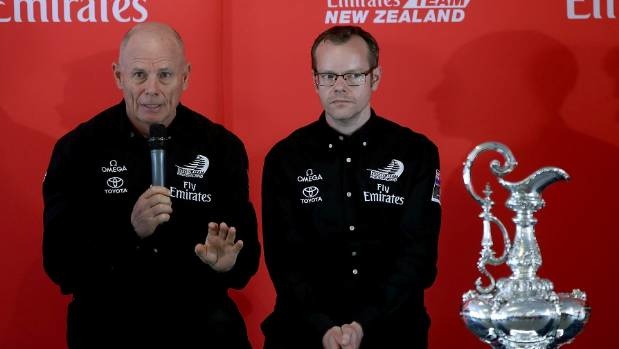 Grant Dalton and Dan Bernasconi at the announcement of the protocol for the 36th «America's Cup.»