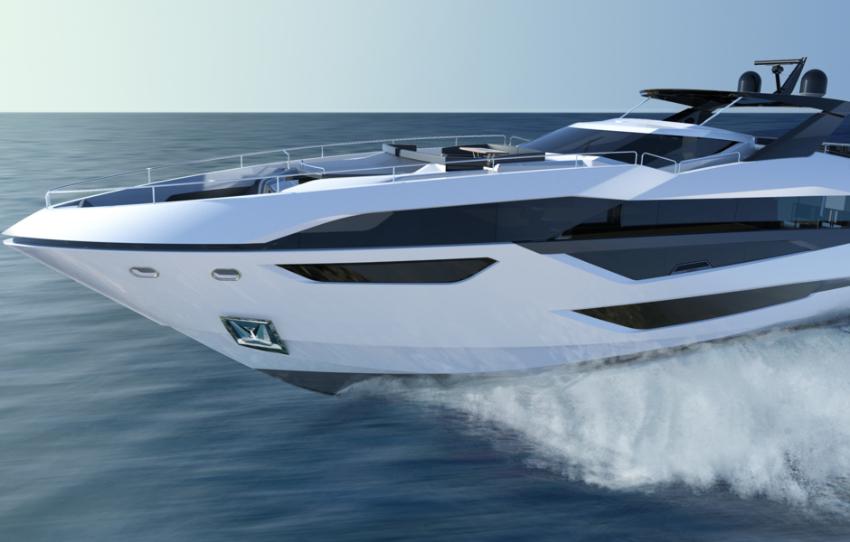 The almost 30-meter-long 100 YACHT will have a displacement of just under 100 tonnes - 99700 kg.