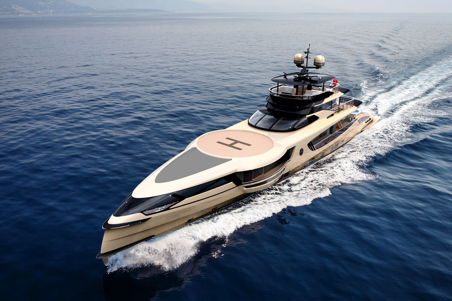 The gold colouring of the body is part of the Carat option package. The shipyard promises a limited edition version of the Carat GTT 160, and in addition to the gold colour, it will flaunt with special luxury furnished interiors.