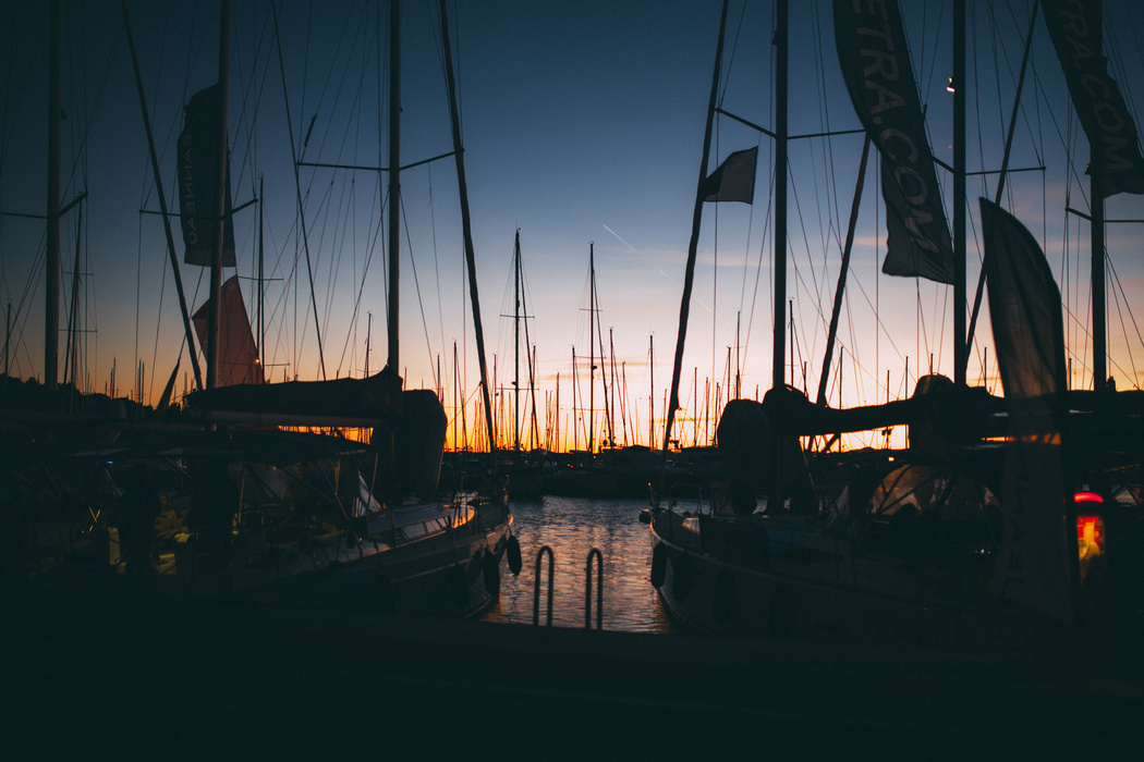 A beautiful sunset is a constant part of a sailing journey.