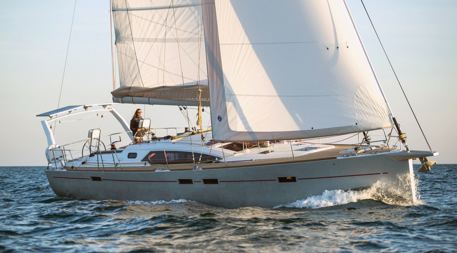 Allures Shipyard builds cruise sailboats from aluminum. The photo shows the Allures 45.9