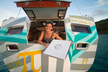 Pizza Pi, boat delivery pizza restaurant
